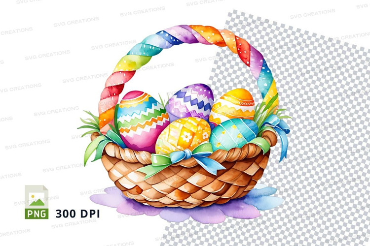 Colorful easter basket