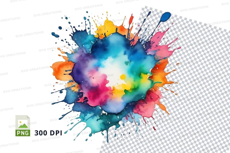 Colorful paint splatter