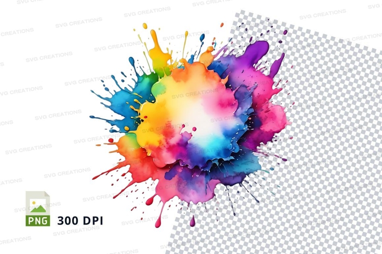 Vibrant paint splatter