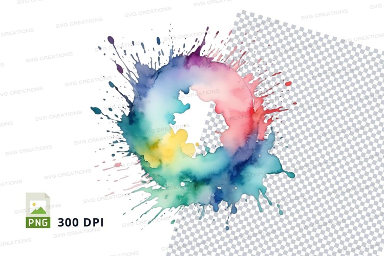 Colorful watercolor splash