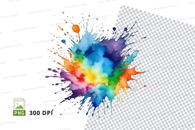 Vibrant watercolor splash