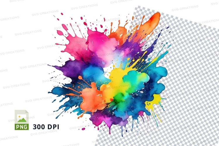 Colorful paint splatter