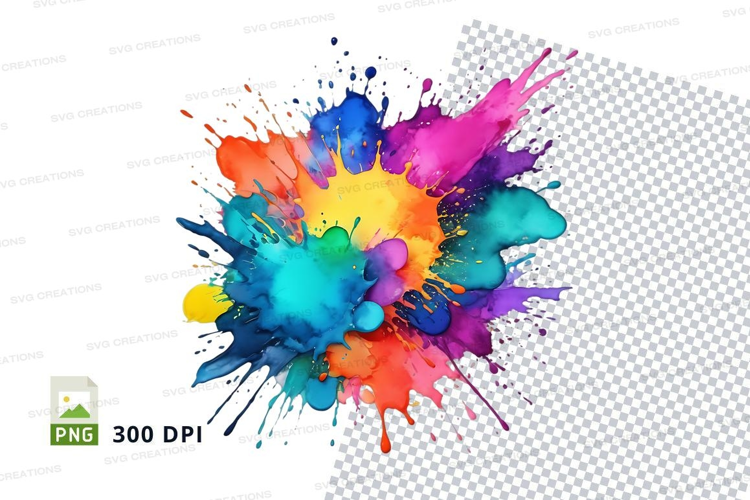 Colorful paint splatter
