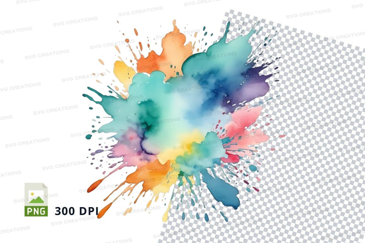 Vibrant watercolor splash