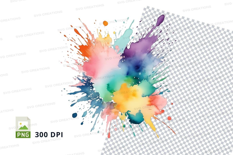 Colorful paint splatter