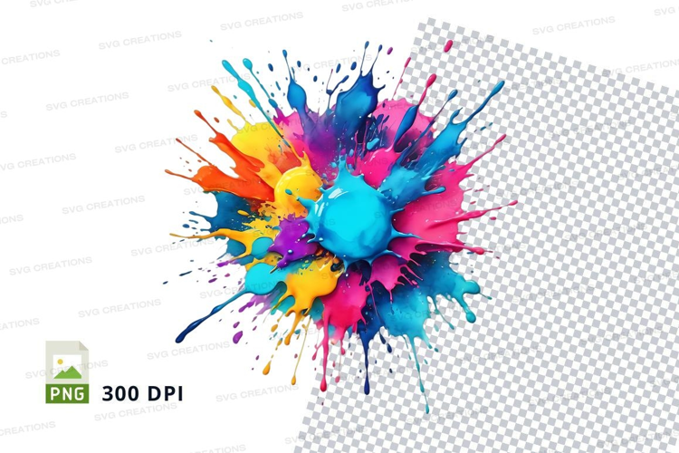 Colorful paint splatter