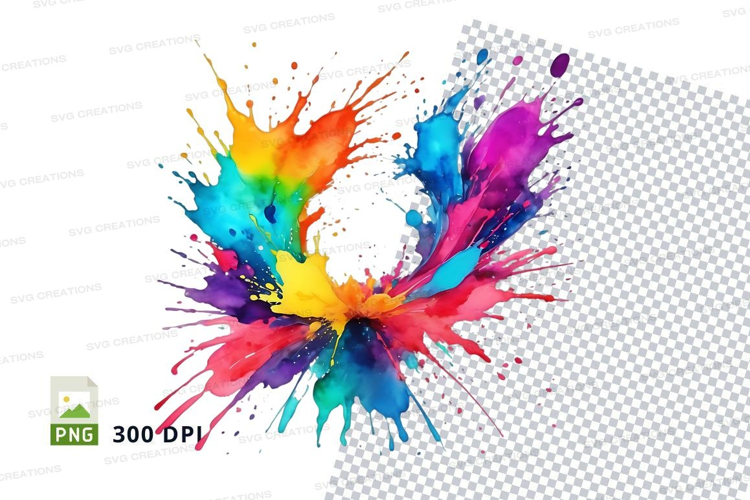 Colorful paint splatter