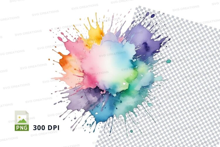 Colorful paint splatter example image 1
