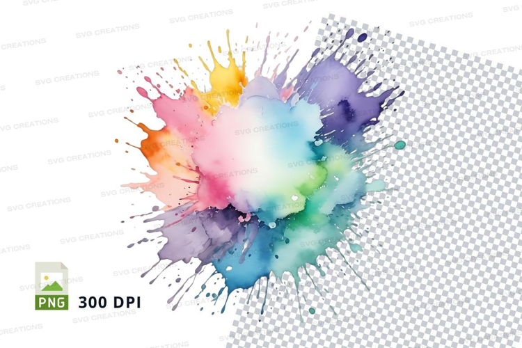 Colorful paint splatter