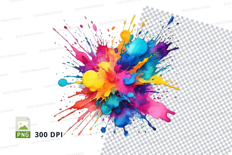 Colorful paint splatter