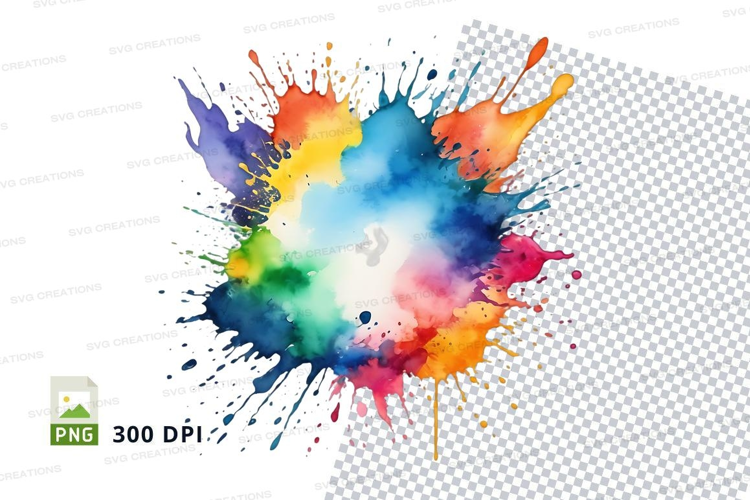 Colorful paint splatter