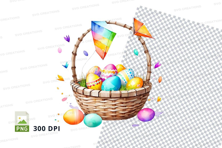 Easter basket with kites