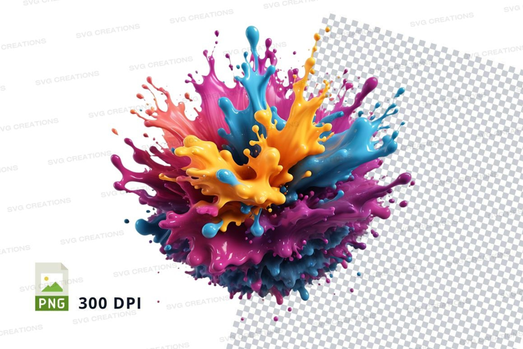 Colorful paint splatter