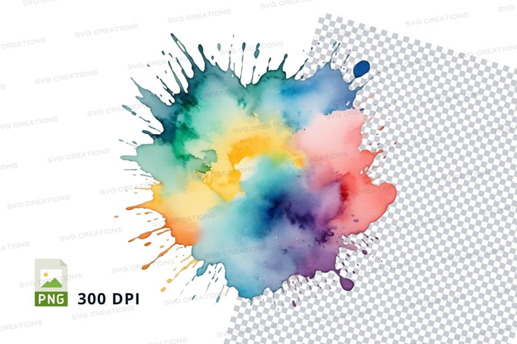 Colorful watercolor splash