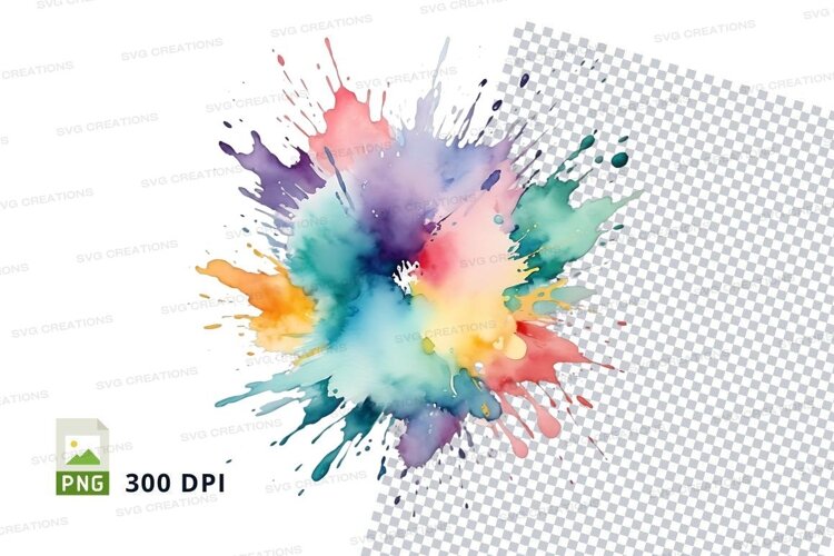 Colorful paint splatter example image 1