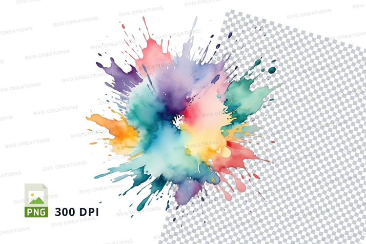 Colorful paint splatter