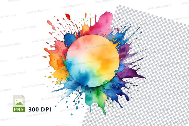 Colorful watercolor splash