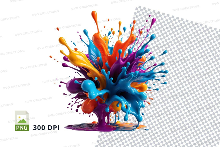 Colorful paint splash