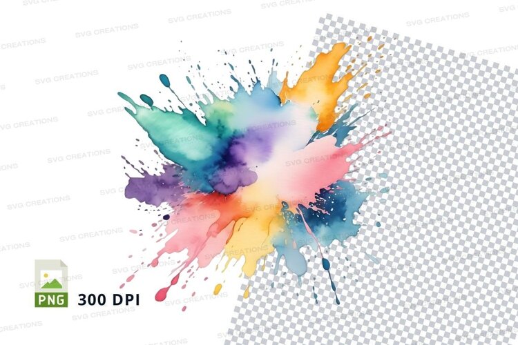 Colorful paint splash example image 1