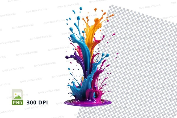 Colorful paint splash example image 1
