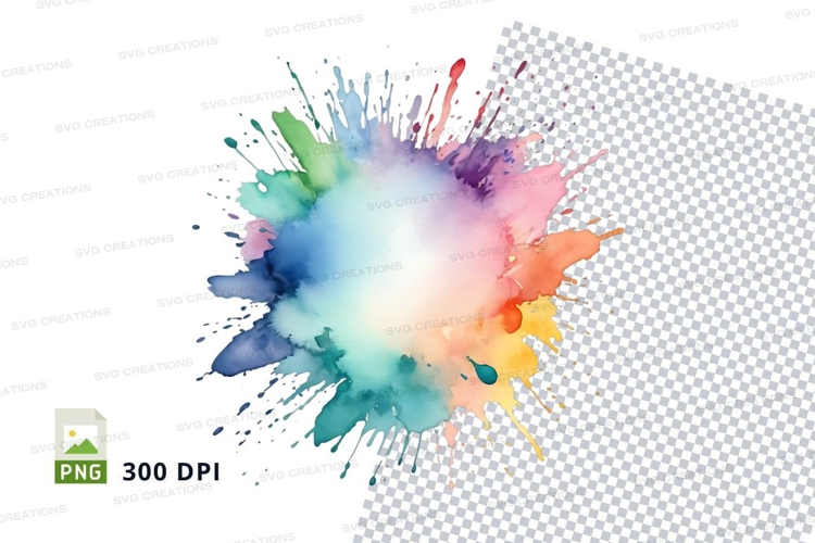 Colorful watercolor splash