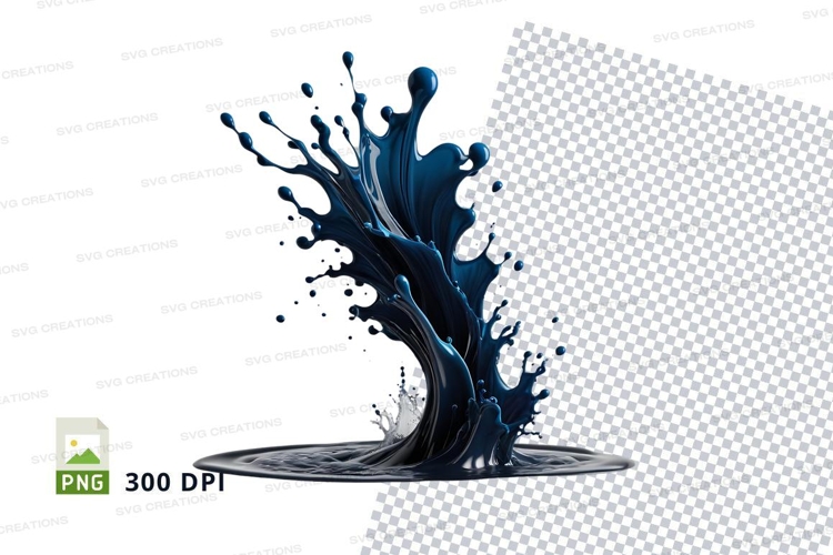 Dynamic blue liquid splash