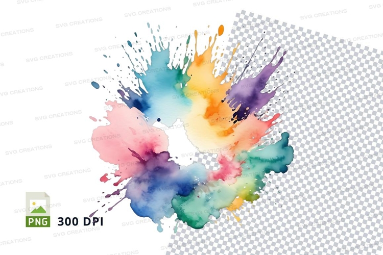 Colorful watercolor splash