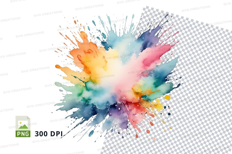 Colorful paint splatter