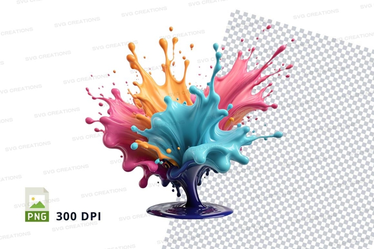 Colorful paint splash