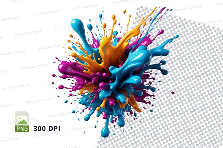 Colorful paint splash
