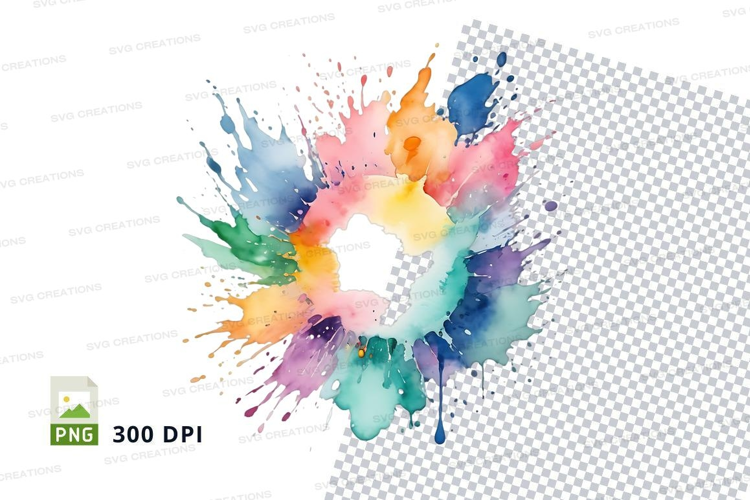 Colorful paint splatter
