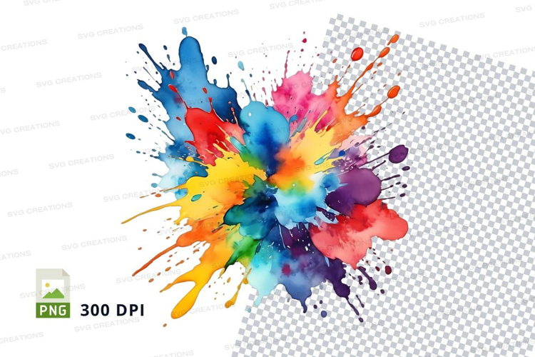 Vibrant paint splatter
