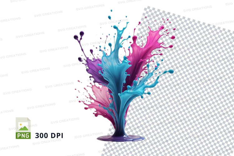 Colorful paint explosion