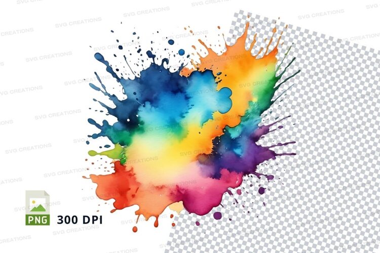Colorful paint splash example image 1