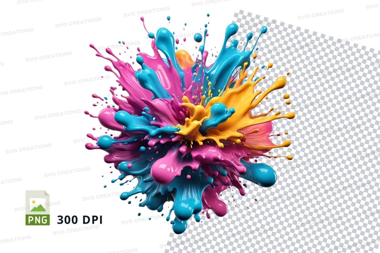 Colorful paint splash
