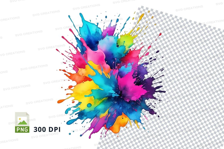 Colorful paint explosion