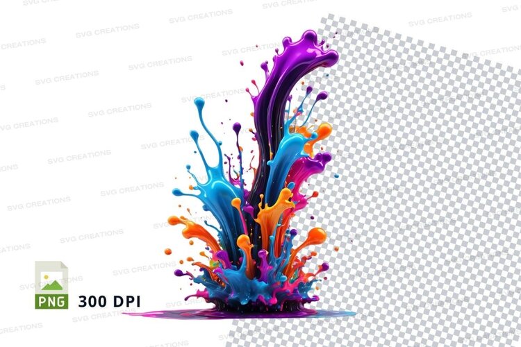 Colorful paint splash example image 1