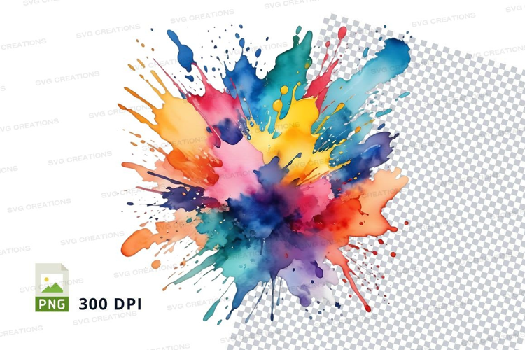 Colorful paint splatter