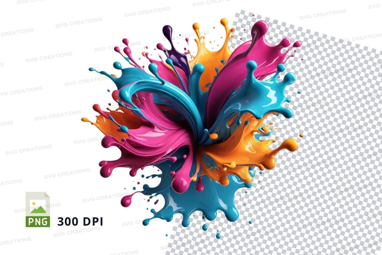Colorful paint splash