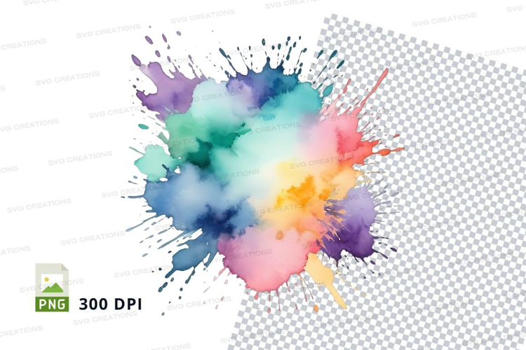 Colorful paint splat