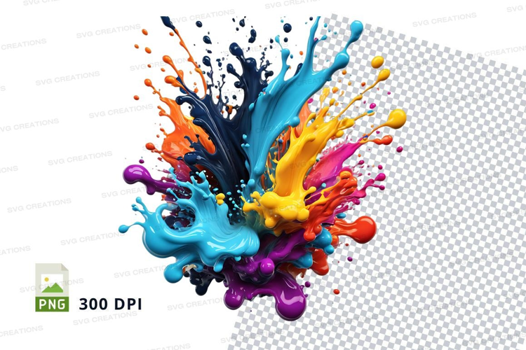 Colorful paint splash