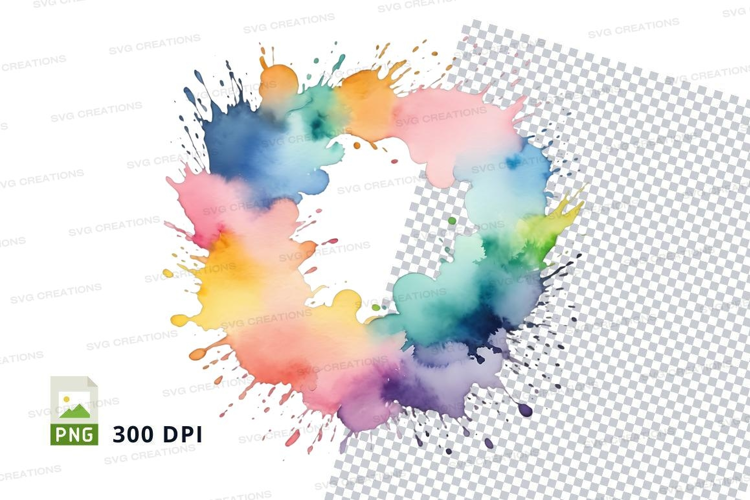Colorful paint splash circle