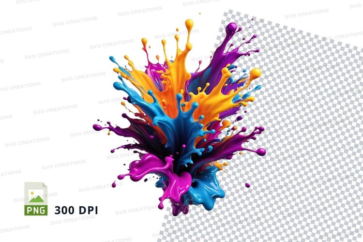 Colorful paint splash example image 1