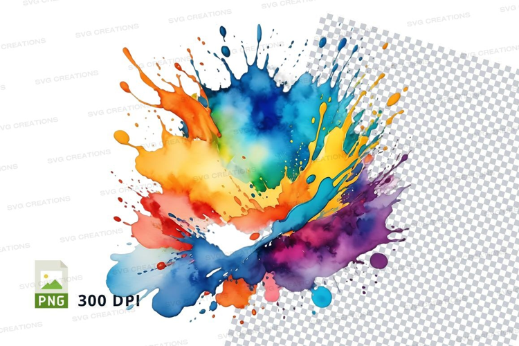 Colorful paint splatter