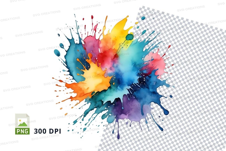 Colorful paint splatter