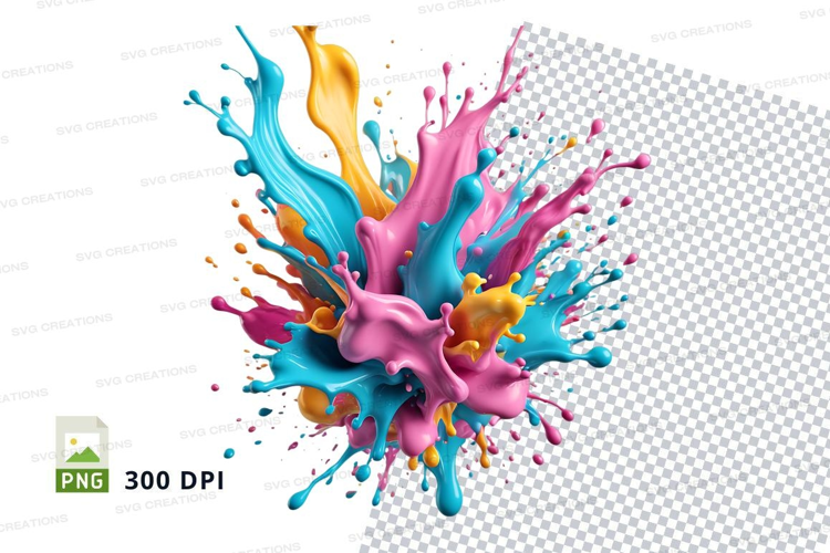 Colorful paint splatter