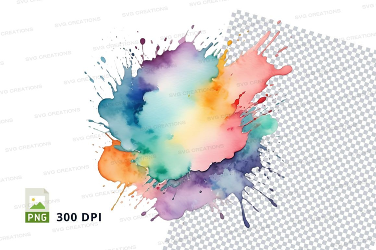Colorful watercolor splash
