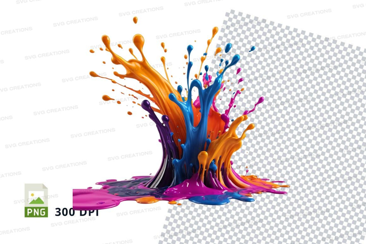 Colorful paint splash