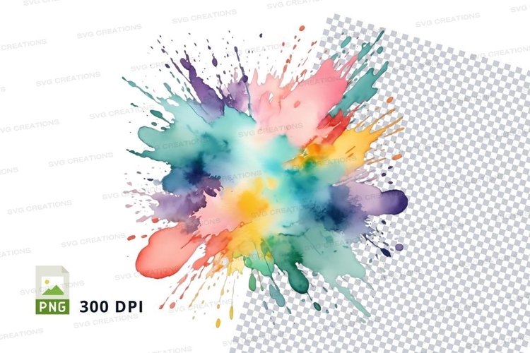 Colorful paint splatter
