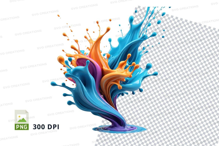 Vibrant liquid splash